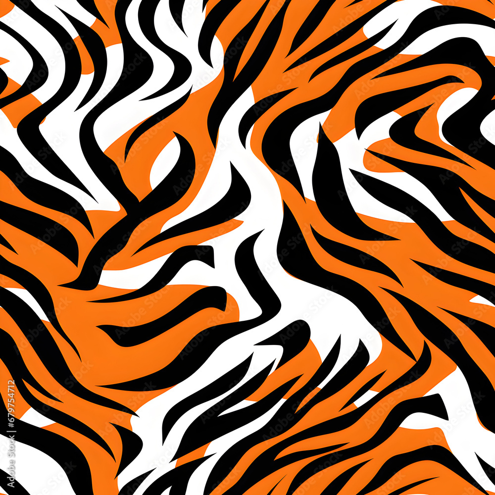 seamless pattern of tiger stripes which is orange and black seamless pattern of tiger stripes which is orange and black
