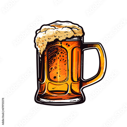 BREWERY BEER GLASS FLAT VECTOR