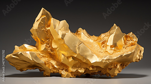 pedra escultural dourada ouro  photo
