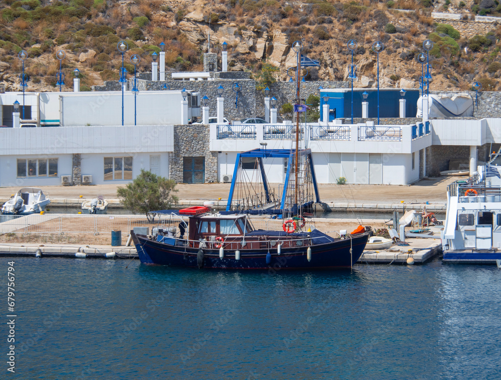  Vintage Ship on Mykonos Island in Greece