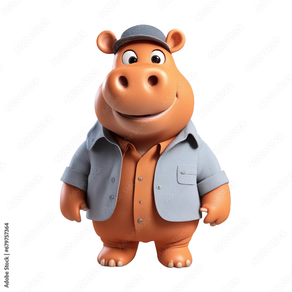 Cute Orange Hippo Png Clipart Sticker Cute Orange Hippo Png Clipart Sticker