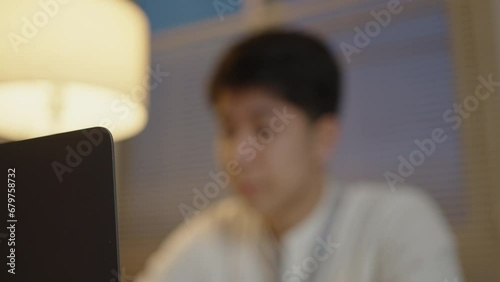 Digital Eye Strain, Tired man Resting His Eyes from Prolonged Screen Time, Work-Induced Eye Fatigue , Stress Relief, Symptoms of eye fatigue, Tired from work.