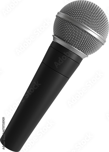 Microphone on white Background. 3D Rendering photo