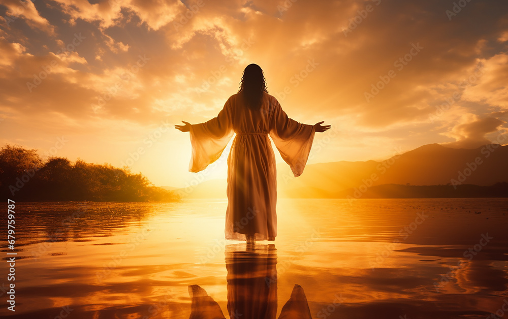 Fototapeta premium Jesus cristo o salvador , simbolo da fé cristã 