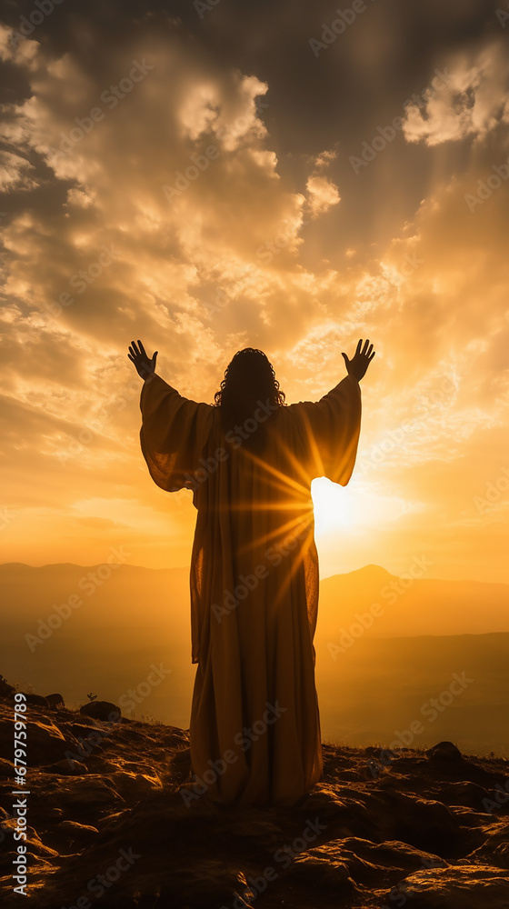 Fototapeta premium Jesus cristo o salvador , simbolo da fé cristã 