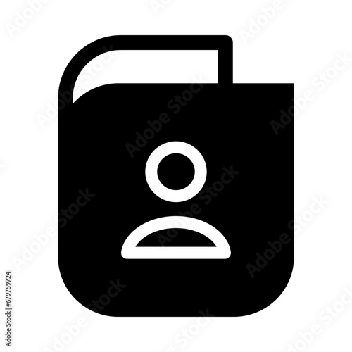 Phonebook icon. Mobile contacts icon