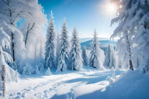winter landscape with snow © Hasni