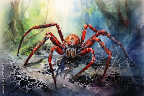 watercolor Spider insect spider watercolor illustration