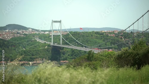 Fatih Sultan Mehmet  bridge view from high vantage point, jk01 photo