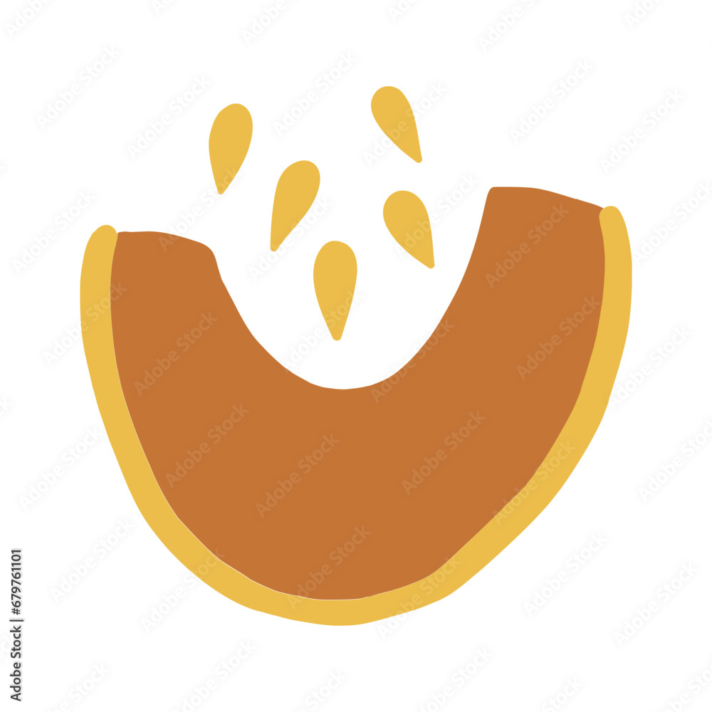 Pumpkin Slice With Seeds Pumpkin Slice With Seeds