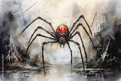 watercolor Spider insect spider watercolor illustration