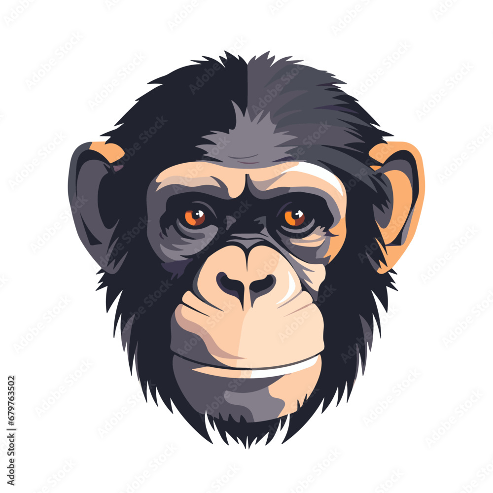 vector graphic of LOGO THEME chimpanzee day