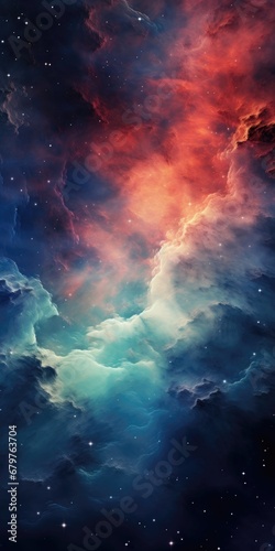 Abstract space background, mobile phone wallpaper © dwoow