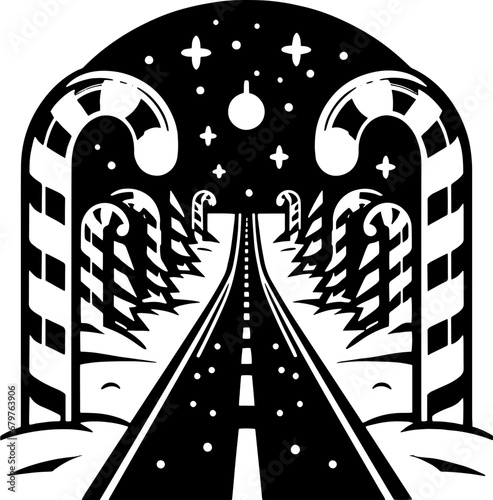 Candy Cane Lane Vector 6