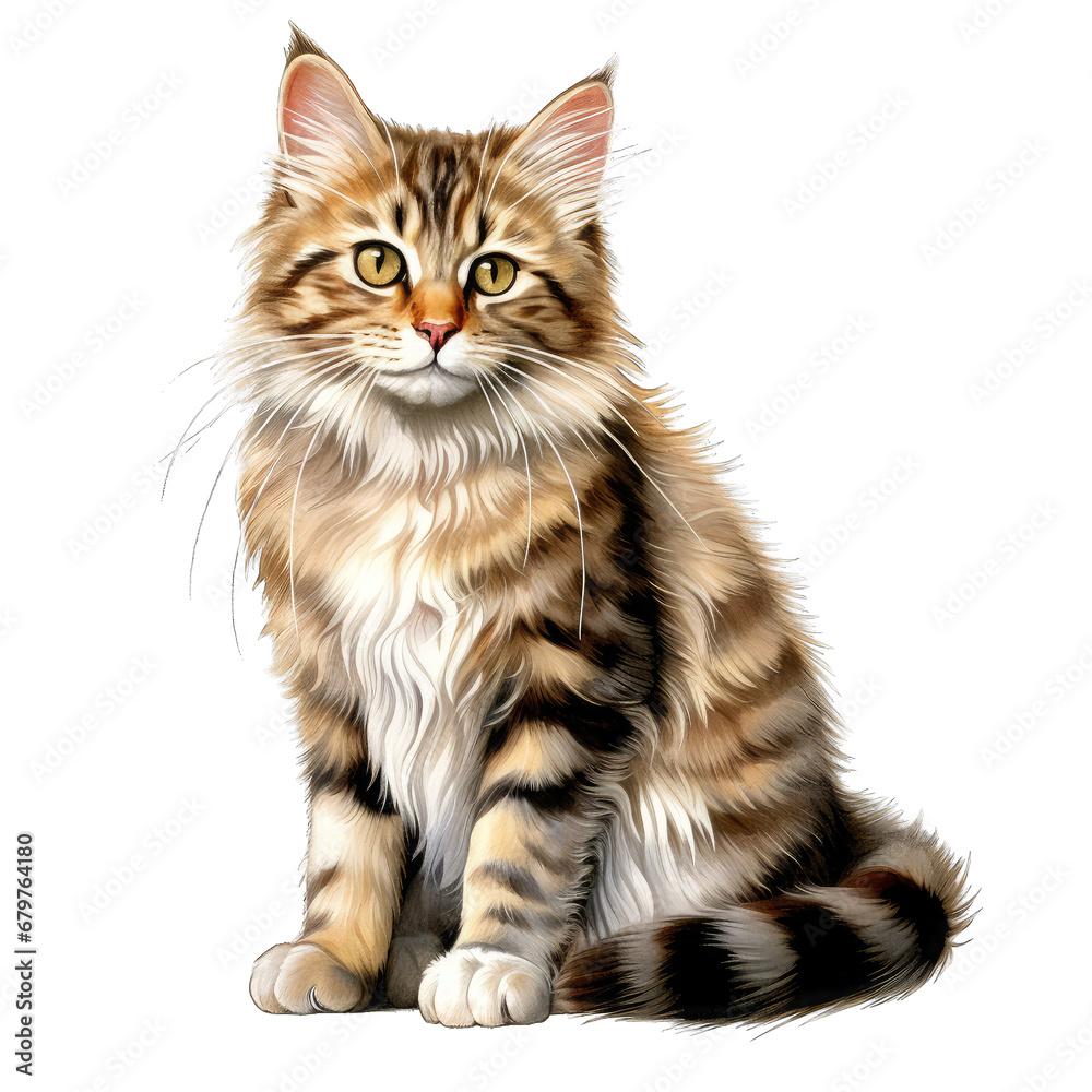 Fototapeta premium American Bobtail cat png