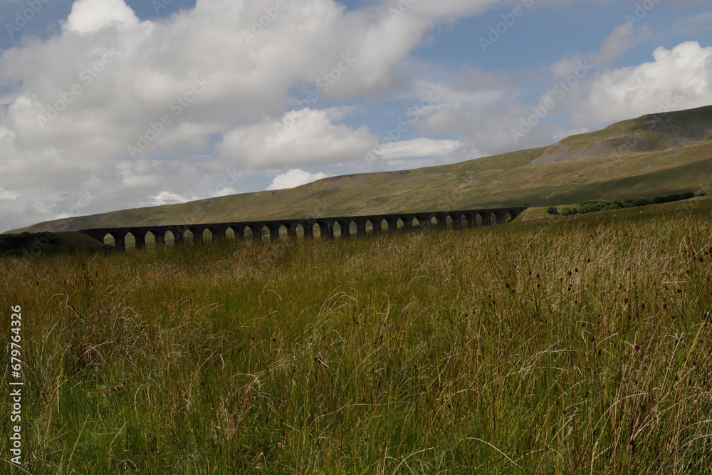 Ribblehead viaduct north yorkshire summer