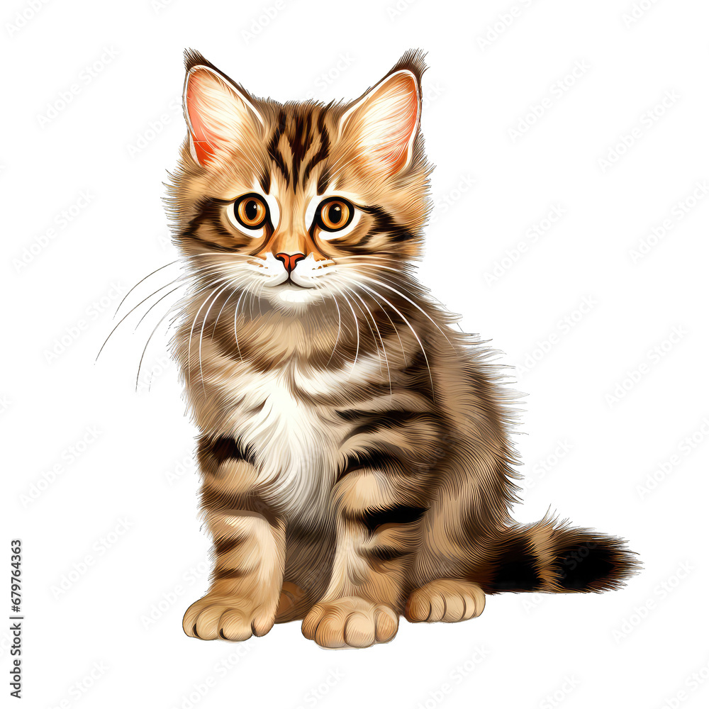 Fototapeta premium American Bobtail cat png