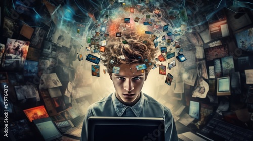 Information overload in the modern world among the Internet and social media