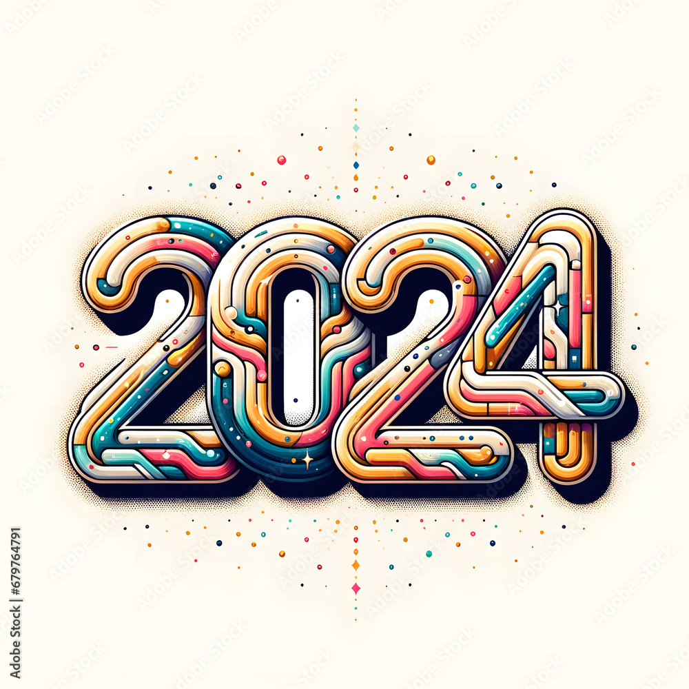 2024: A Spectrum of Creativity with Gradient-Infused Numerals