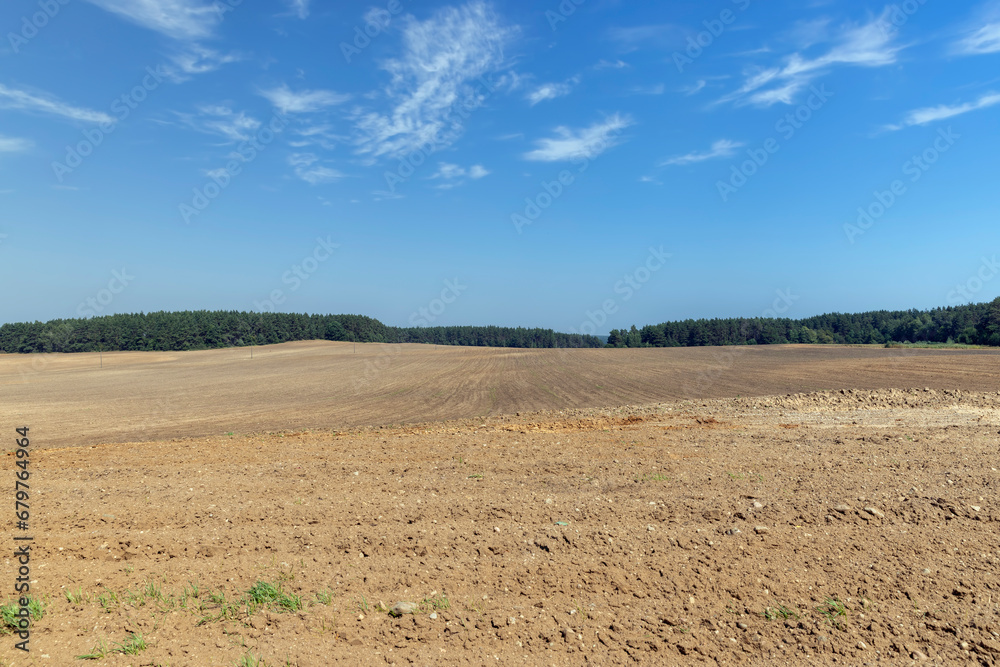 plowed soil in the field for sowing plants plowed soil in the field for sowing plants