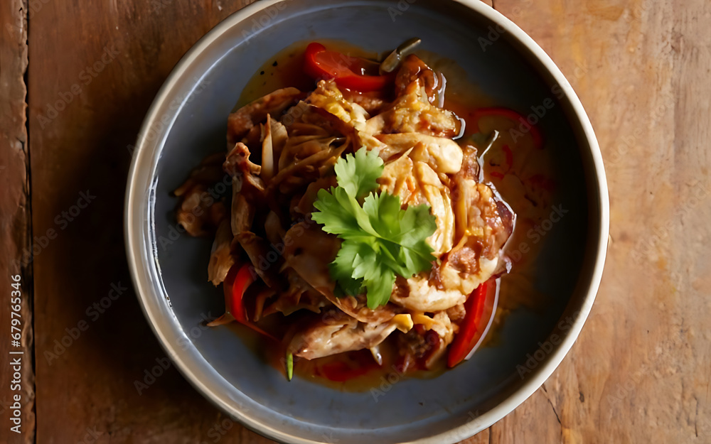 Capture the essence of Amok in a mouthwatering food photography shot Generative AI