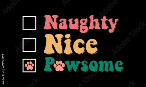 Retro Christmas Dog Bandana SVG Design, I believe in Santa paws, Merry Christmas 2023