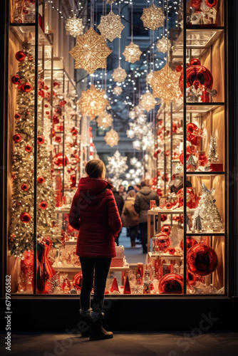 Holiday window displays in shopping districts © thejokercze