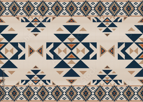 American ethnic native pattern.Traditional Navajo,Aztec,Apache,Southwest and Mexican style fabric pattern.Abstract vector motifs pattern.Design for fabric,clothing,blanket,carpet,woven,wrap,decoration