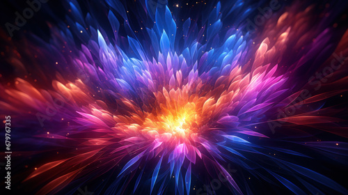 Neon Dreamscape: Abstract Symphony of Vivid Colors. Generative AI