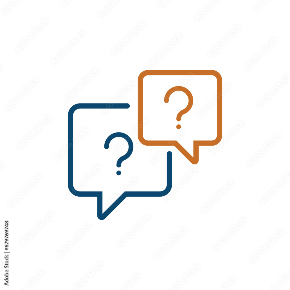 Speech bubble chat with question symbol icon vector. Speech bubble chat with question symbol icon vector.