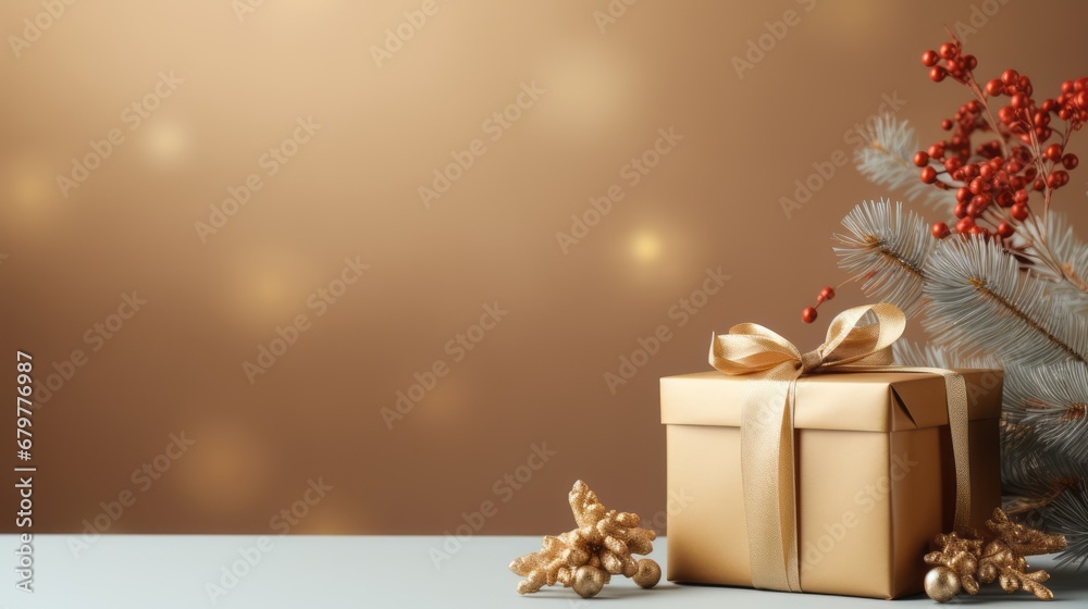 Elegant Wrapped Gift Box With Festive Embellishments 2
