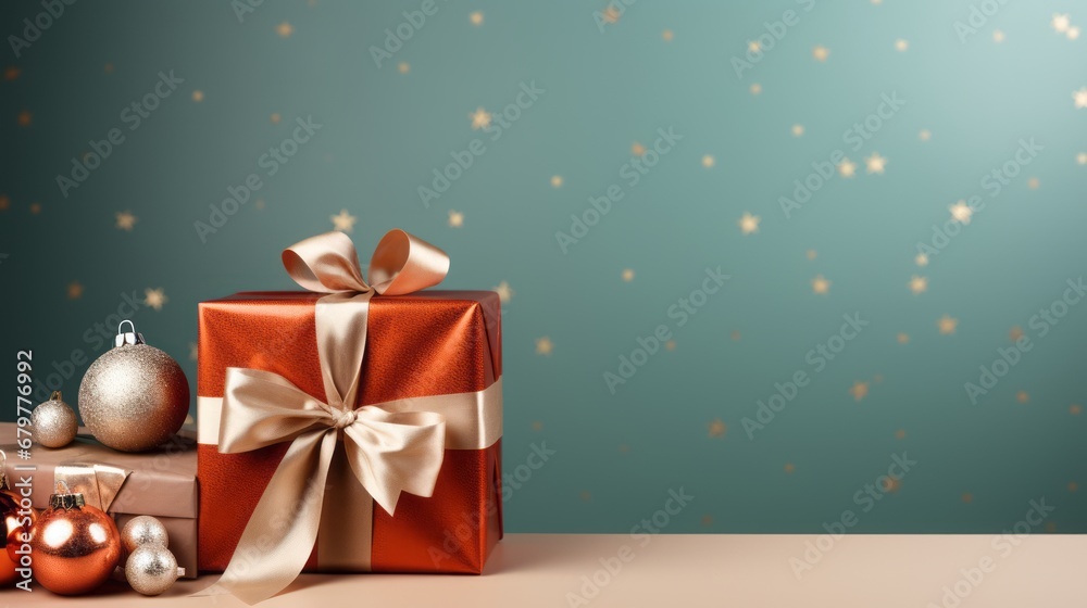 Elegant Wrapped Gift Box With Festive Embellishments 9