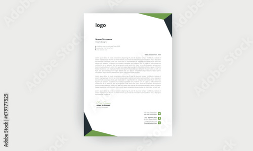 Simple and Creative letterhead template design