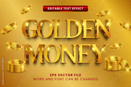 Golden money luxury golden editable text effect