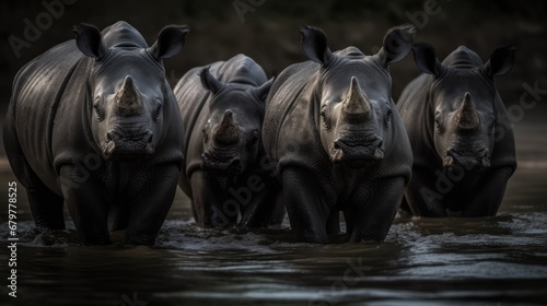 Black rhinoceros. Rhino. Africa Concept. Wildlife Concept. 
