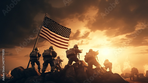 American flag symbolic of patriotism, 4th of july, memorial day, veterans day, army, marines, freedom, united states of america, USA concept