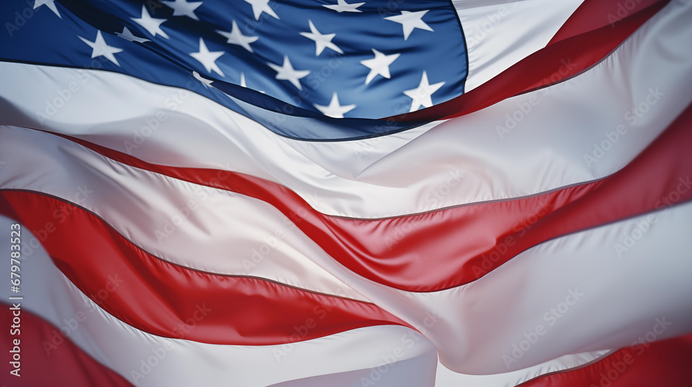 American flag. USA, waving flag. Independence Day in United States of America. Fourth of July. Happy national americans annual holiday. Art illustration. Freedom day. Patriotic poster. Generated AI American flag. USA, waving flag. Independence Day in United States of America. Fourth of July. Happy national americans annual holiday. Art illustration. Freedom day. Patriotic poster. Generated AI