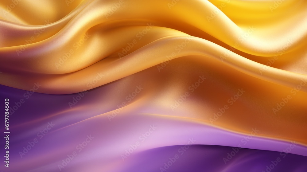 Obraz premium Bright draped silk backdrop. Satin luxury curtain background. Shiny liquid fabric.