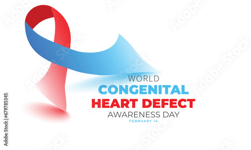 Congenital Heart Defect Awareness Day. background, banner, card, poster, template. Vector illustration. photo