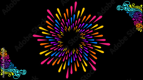 background with colorful splashes