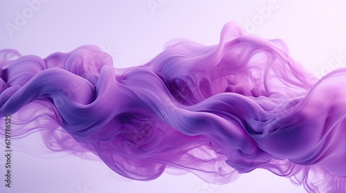  a pink and purple liquid is floating in the air on a white background with a blue sky in the background.