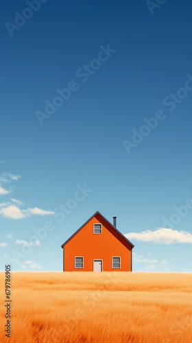 Modern and simple orange interior home background