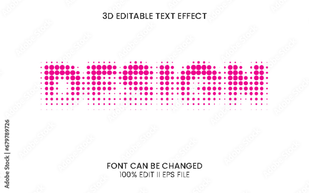 Vector Editable Halftone Text Effect Vector Editable Halftone Text Effect