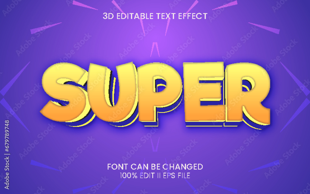 Fototapeta premium Vector super sale 3d text style effect