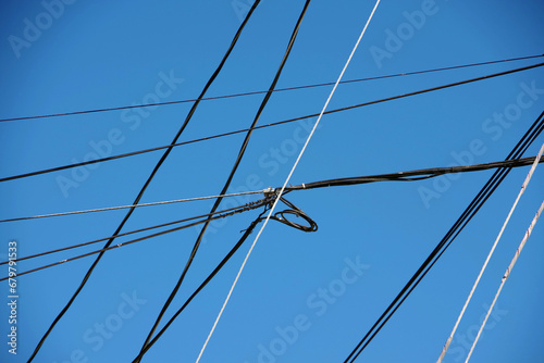 Net of power lines in the sky © Jack