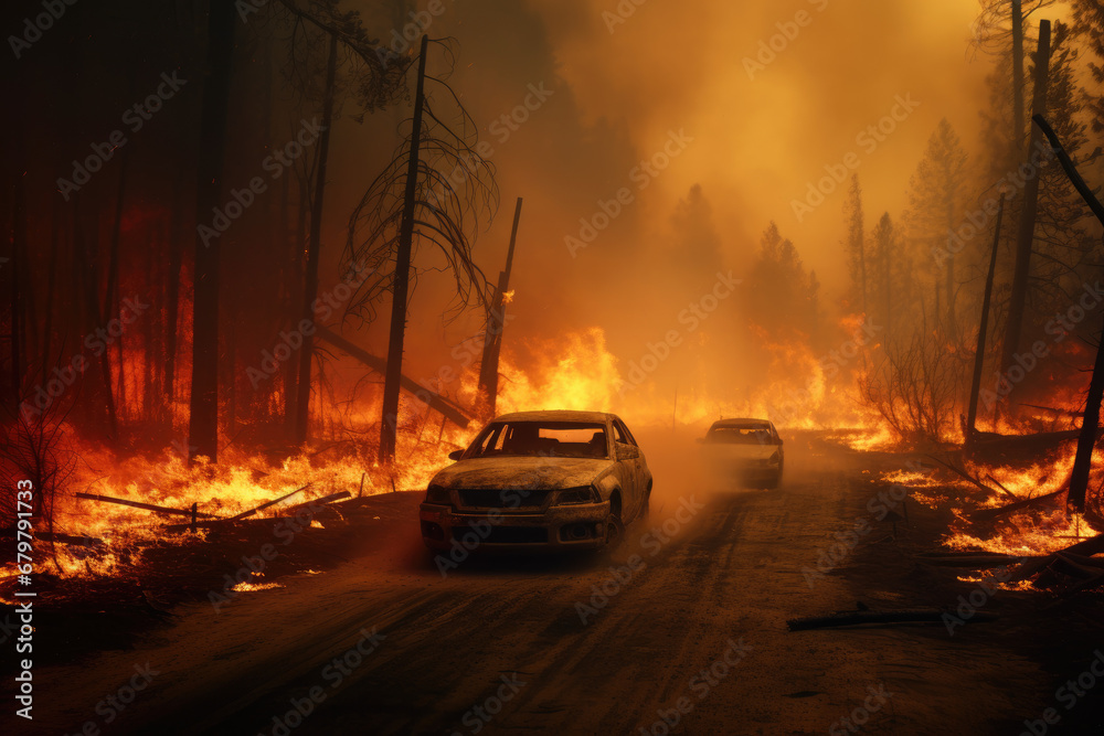 Destructive force of wildfires and their connection to climate change