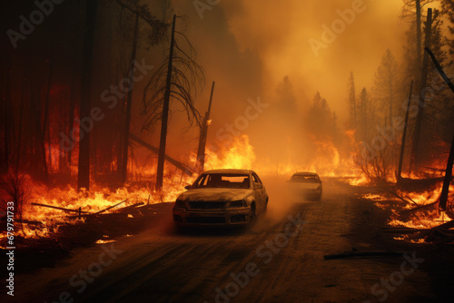 Destructive force of wildfires and their connection to climate change
