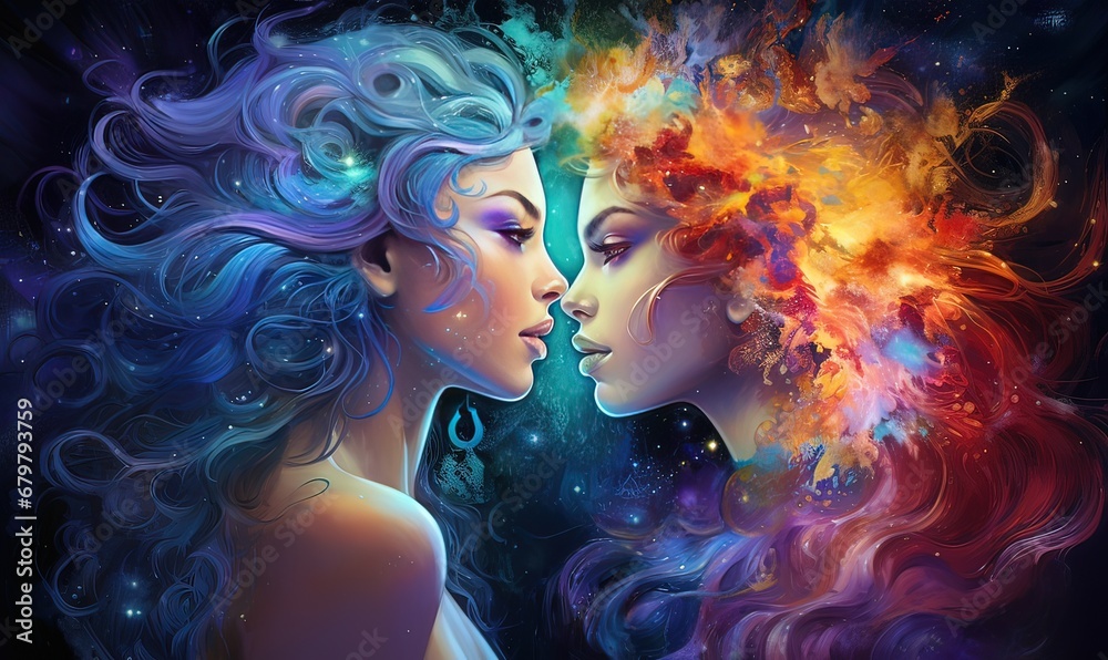 AI gemini, gemelle dai vividi colori 03 AI gemini, gemelle dai vividi colori 03