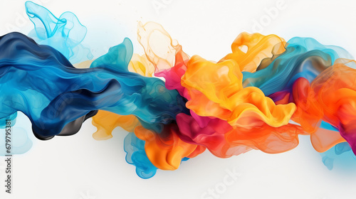 rainbow abstract art spray paint splatter design concept on a plain white background, wallpaper, illustration