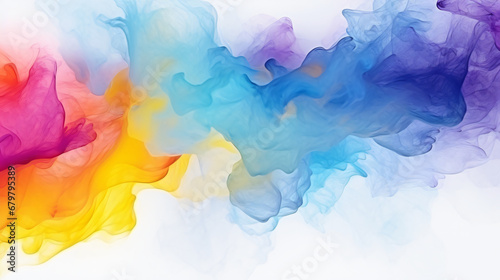 rainbow abstract art spray paint splatter design concept on a plain white background, wallpaper, illustration